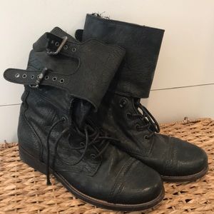 All Saints Combat Moto Black Boots
